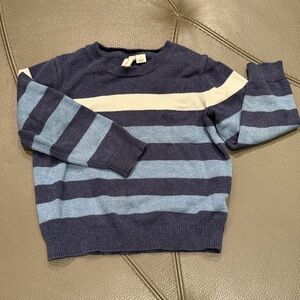 3T boys Janie & Jack Striped sweater Navy and Light Blue